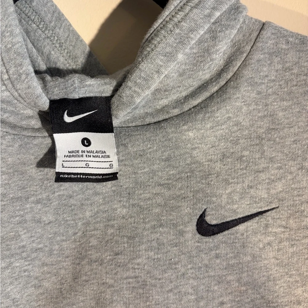 Nike Gray Pullover Hoodie with Swoosh